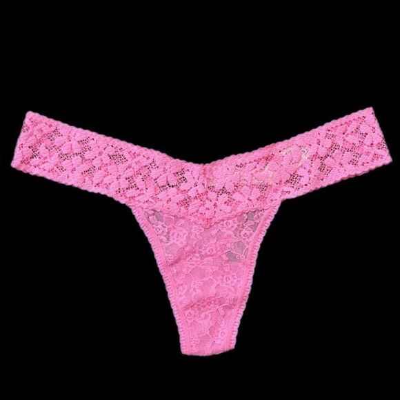 Victoria's Secret ultimate stretch lace One Size Fits All Thong Panty Pink - Picture 2 of 5